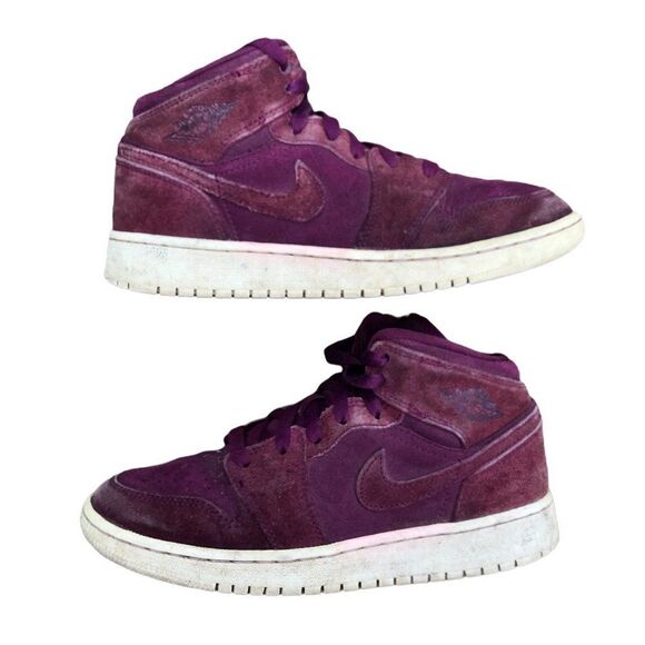 Nike Air Jordan 1 Retro Mid GS 'Bordeaux' Size 6.5 - Picture 7 of 16